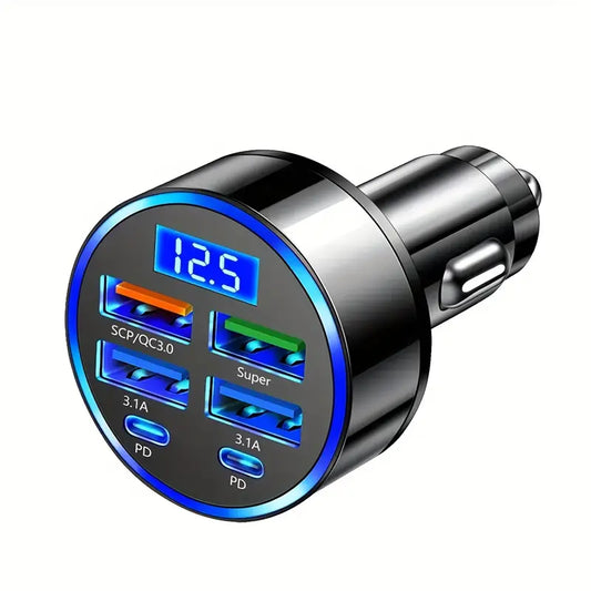 4-Port USB Fast Charging Car Charger